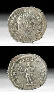 Choice Roman Silver Denarius Coin of Caracalla