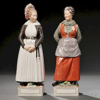 Two Royal Copenhagen Porcelain Figures of Women