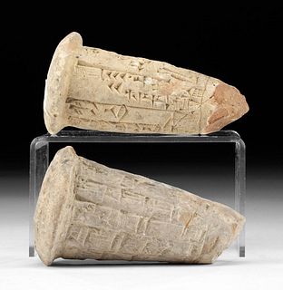 2 Translated Neo-Sumerian Clay Foundation Cones