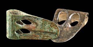 Canaanite Leaded Bronze / Copper Duckbill Axe Heads (2)