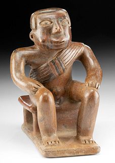 Narino Pottery Seated Coquero Figure