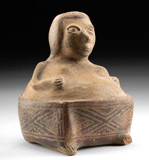 Narino Pottery Seated Female Figural Vessel