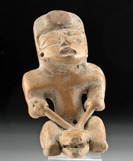 Late Olmec Pottery Figure Riding Zoomorph