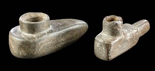 Fine Pair of Mapuche Stone Pipes