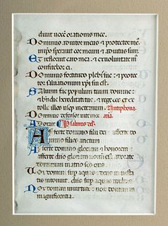 15th C. Illuminated Vellum Franciscan Missal Page