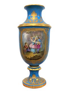 Antique 19th Century French Sevres Porcelain Vase 