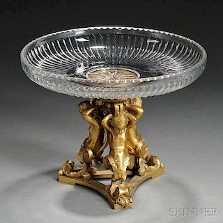Louis XV-style Cut Crystal and Gilt-bronze Compote