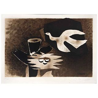 GEORGES BRAQUE, Untitled, Signed in pencil on plate, Lithography 53 / 300, 13.3 x 20" (34 x 51 cm) | GEORGES BRAQUE, Sin título, Firmada a lápiz y en 