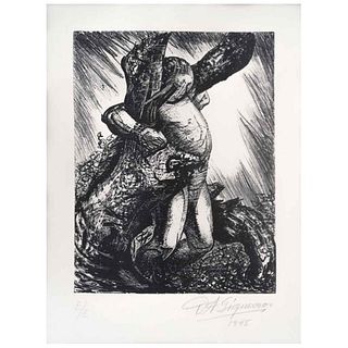 DAVID ALFARO SIQUEIROS, América Latina, Signed and dated 1945, Lithography E/E, 11.6 x 8.6" (29.5 x 22 cm) | DAVID ALFARO SIQUEIROS, América Latina, F