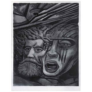 DAVID ALFARO SIQUEIROS, Muerte al invasor, Signed, Lithography E /E, 29.1 x 22.8" (74 x 58 cm) | DAVID ALFARO SIQUEIROS, Muerte al invasor, Firmada, L