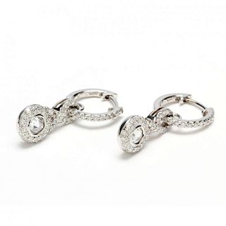 18KT White Gold Diamond Earrings