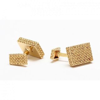 Pair of Vintage 18KT Gold Cuff Links, Tiffany