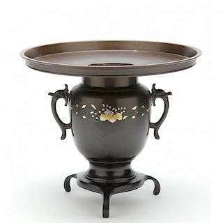 Japanese Bronze Ikebana Vase 