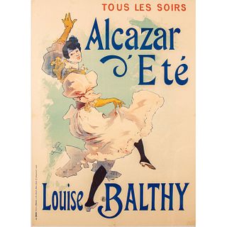 Framed Jules Cheret Antique Poster, Alcazar d'Ete