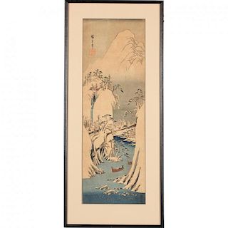 Utagawa Hiroshige (1796 - 1858) Fuji River in Snow 