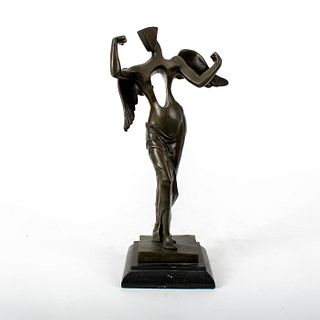Salvador Dali (Spanish 1904-1989)Tribute, Bronze Sculpture on Marble Base, Angel Surrealista