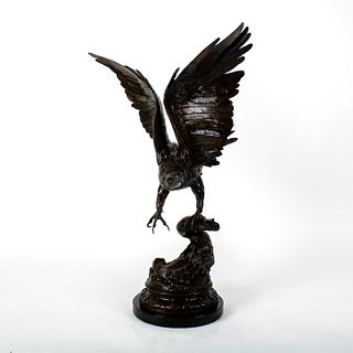 Jules Moigniez (French 1835-1994) Cast Bronze Sculpture, Falcon
