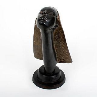 Large Vintage Bronze Sculptural Female Bust