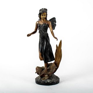 Art Nouveau Style Patinated Bronze Sculpture, Fairy