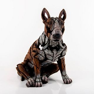 Matt Buckley Edge Sculpture, Bull Terrier Sitting, Red