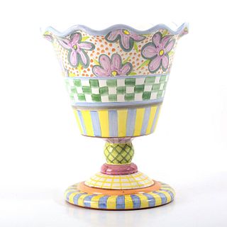 Mackenzie Childs Ceramic Flower Pot
