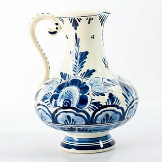 Delft Holland Floral Porcelain Pitcher