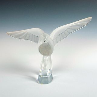 Large Lalique Crystal Dove Figurine, Colombe Clita