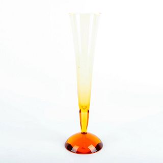 Moser Art Glass Amber Vase