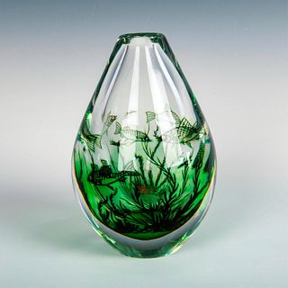 Orrefors Glass Edward Hald Graal Vase, Underwater Scene
