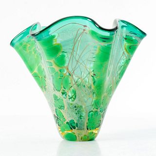 Vintage Paul Bendzunas Glass Handkerchief Vase