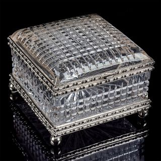 Castilian Imports Lead Crystal Jewelry Box