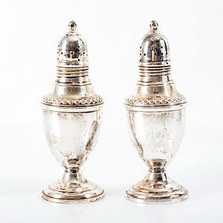 Rogers Sterling Weighted Reinforced Salt And Pepper Shakers