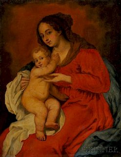 Manner of Bartolomé Esteban Murillo (Spanish, 1618-1682)      Virgin and Child