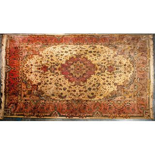 Large Antique Area Rug, Handwoven