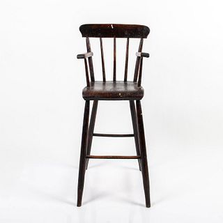 Antique Windsor Children Wood High Chair