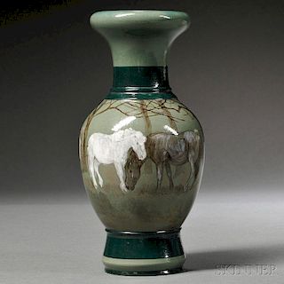 Doulton Hannah Barlow Hand-painted Vase