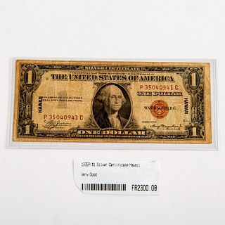 1935A One Dollar Silver Certificate Hawaii Emergency Note