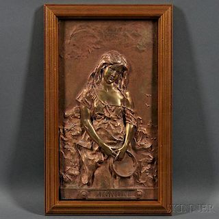 Bronze Plaque Depicting Mignon