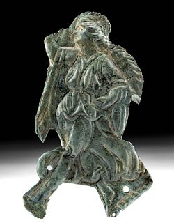 Roman Bronze Repousse Fragment of a Victory