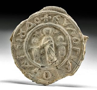 Byzantine Pottery Pilgrim's Ampulla Fragment