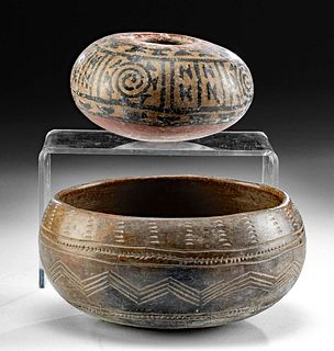 Nayarit Pottery Bowls - Incised & Polychrome
