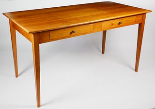 Stephen Swift Cherry Two Drawer Writing Table