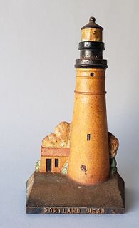 Vintage Lighthouse Collection "Portland Head" Cast Iron Doorstop