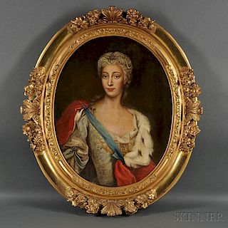 French School, 18th Century Style      Portrait of a Royal Lady