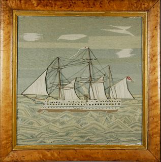 English Woolie Steam-Sail Ship "H.M.S. Serapis", 19th Century