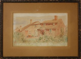 Jane Brewster Reid on Paper, "View of Nantucket Cottages"