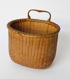 Nantucket Woven Mail Basket Attributed to Mitchy Ray