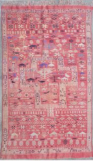 Vintage Woven Tribal Carpet