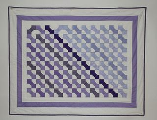 Shades of Lavender "Bow Tie" Patchwork Crib Quilt, Contemporary