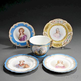 Five Sevres Porcelain Items